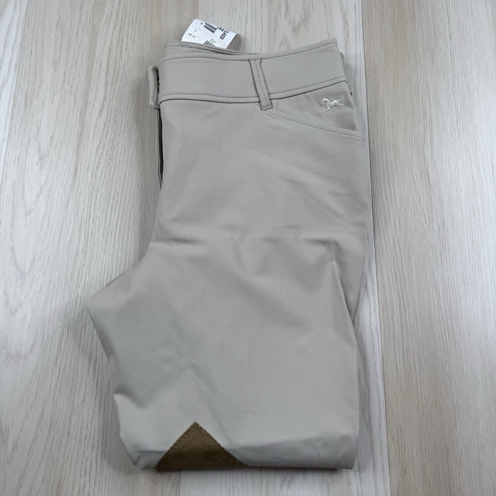 RJ Classics Gulf Knee Patch Breeches Womens 36R Sand Equestrian Riding Pants NWT